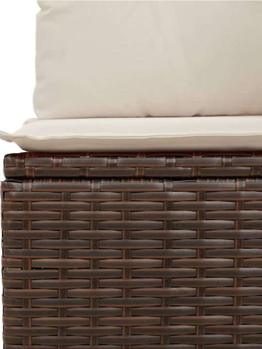 Canapea Cu Patru Locuri De Exterior Din Rattan Cu Perne 55x55x69cm