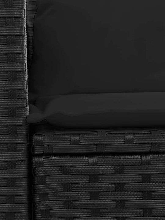 Zweisitziges Sofa Außenbereich Rattan mit Kissen 124x55cm