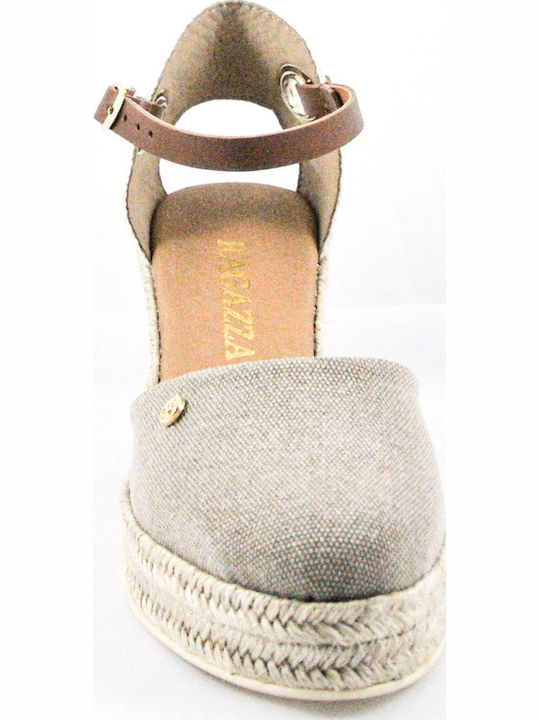 Women's Fabric Platform Espadrilles Beige