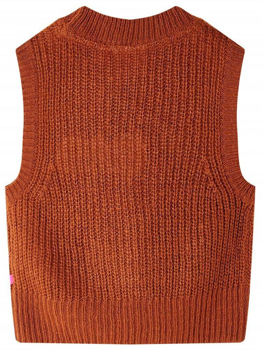 vidaXL Kids Vest Sleeveless Brown