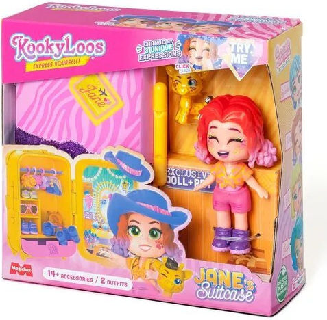 Set de păpuși Kookyloos Jane în valiză, figură în cutie magică Pklsp108in50