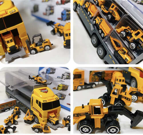 Set aus 6 bunten Fahrzeugen für Kinder