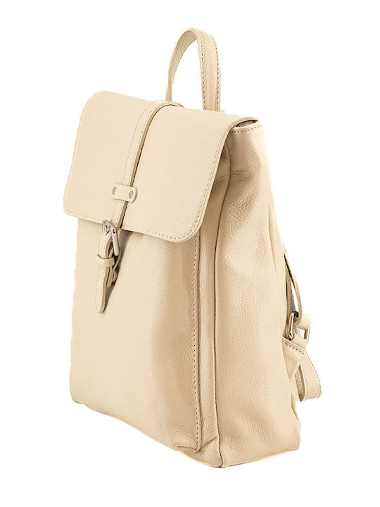 Leather Bags Leder Damen Tasche Rucksack Beige