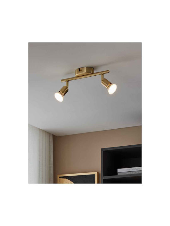 Eglo Double Spot with Socket GU10 in Bronze Color