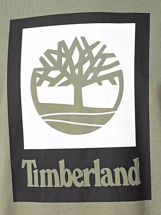 Timberland Ανδρικό T-shirt Κοντομάνικο Λαδί