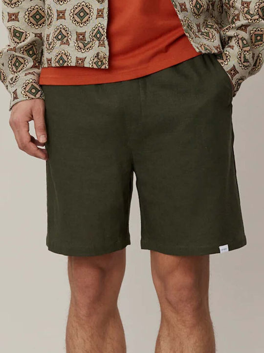 Les Deux Otto Linen Men's Shorts Forrest Green