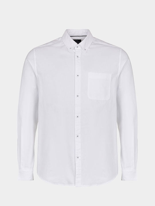 Kedi Men's Shirt Long Sleeve White