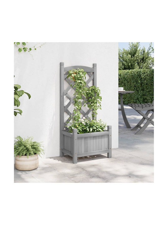 vidaXL Pot Wooden Grey 30cm.