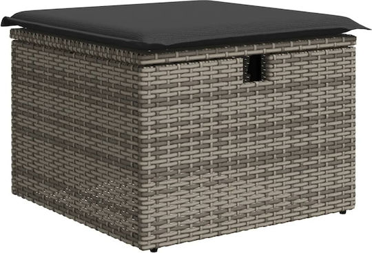 Außenbereich-Hocker Rattan Grau 55x55x37cm Außenbereich-Hocker Rattan Grau 55x55x37cm