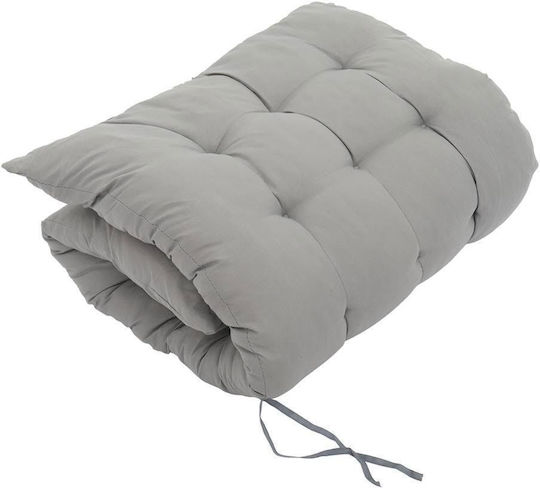 Folding Guest Bed with 6cm Mattress Single Beige 193x68x30cm