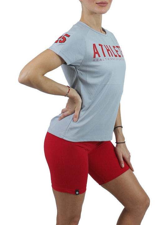 Women's Athletic Blouse Short Sleeve Fast Drying Light Blue