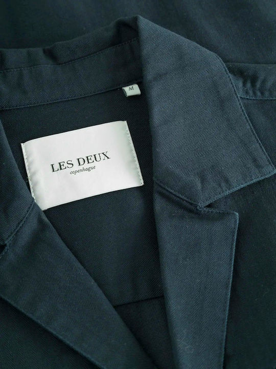 Les Deux Men's Shirt Long Sleeve Blue