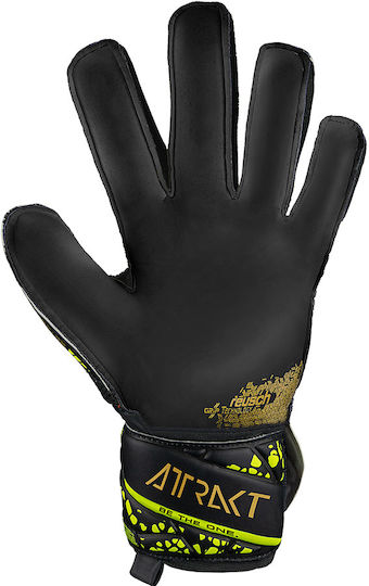 Reusch Attrakt Infinity Finger Support Γάντια Τερματοφύλακα Ενηλίκων Μαύρα