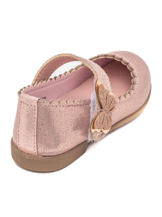 Παιδικές Μπαλαρίνες mit Bügel- und Schleifenverschluss Rosa