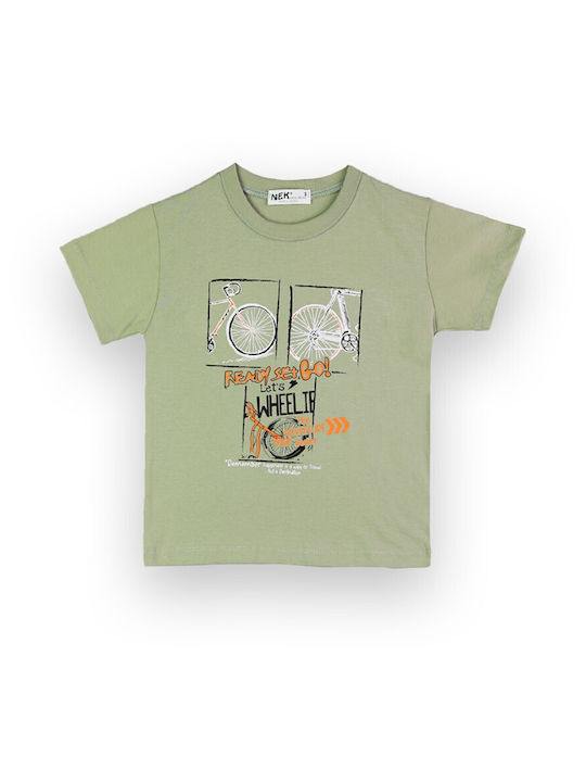 Nek Kids Wear Kids Set with Shorts Summer 2pcs Khaki