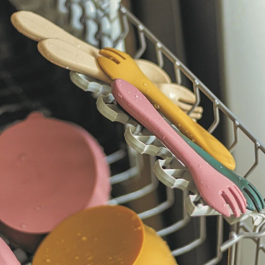 Petite & Mars Baby Löffel Set aus Silikon für 6+ Monate Gelb 2 Stück