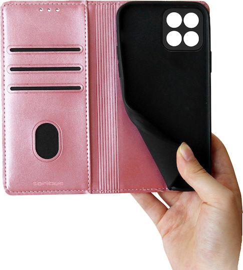 Sonique Vintage Magnet Wallet Δερματίνης / Πλαστικό / Σιλικόνης Ροζ Χρυσό (Honor 70 Lite)
