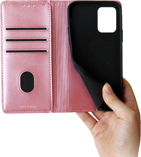Sonique Brieftasche Synthetisches Leder / Kunststoff / Silikon Rose Gold (Moto G73)