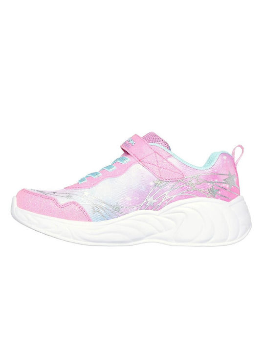 Skechers Kids Sneakers with Scratch & Lights Pink