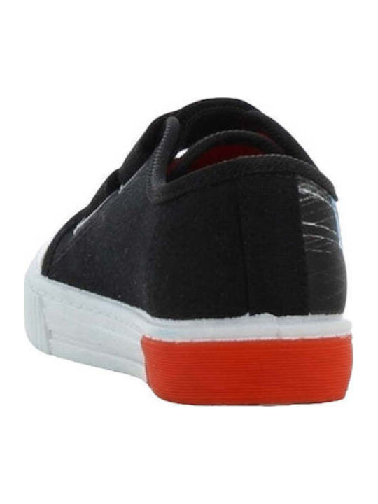 Παιδικά Sneakers Ανατομικά με Σκρατς & Φωτάκια Μαύρα