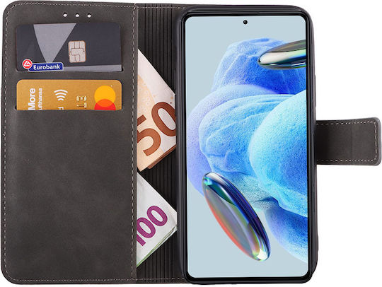 Lime Book Δερματίνης / Σιλικόνης / Δερμάτινο Γκρι (Redmi Note 12 Pro 4G)
