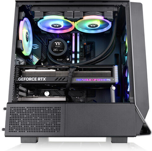 Thermaltake Ceres 330 TG ARGB Gaming Midi Tower Computer Case with Side Window Black