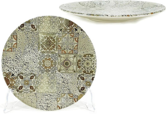 ArteLibre Maiolica Πιάτο Γλυκού από Πορσελάνη Μπεζ με Διάμετρο 20cm