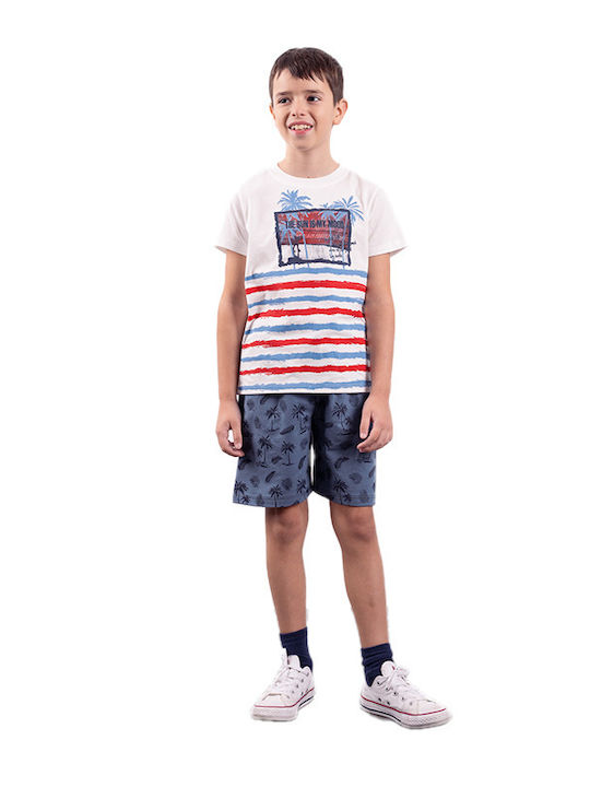 Hashtag Kids Set with Shorts Summer 2pcs ecru