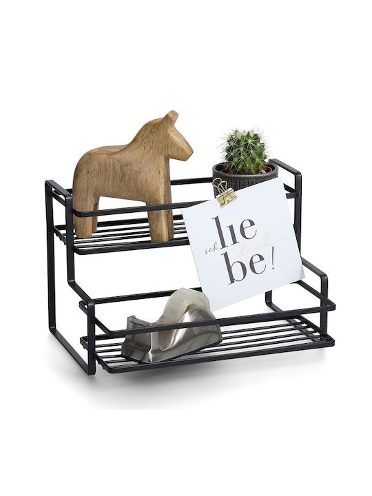 Zeller Tabletop Metal Rack 26x20x17cm Black