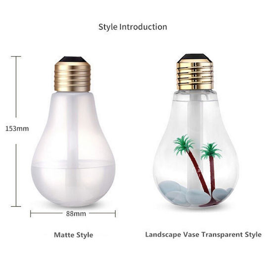 Colorful Bulb Umidificator în culoarea Gri 400ML
