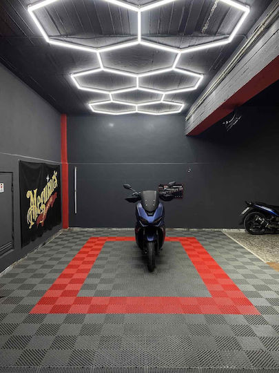 Set Plastic Floor PVC Drainage 400mmx400mmx20mm with 1 Tiles White