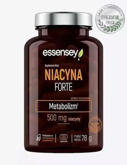 Essensey Niacin Forte Витамин за здравето на Нервната система 500мг 120 капси