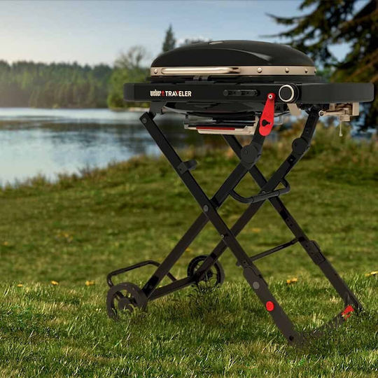Weber Traveler Compact Portable Gas Grill with 1 pcs 3.2kW