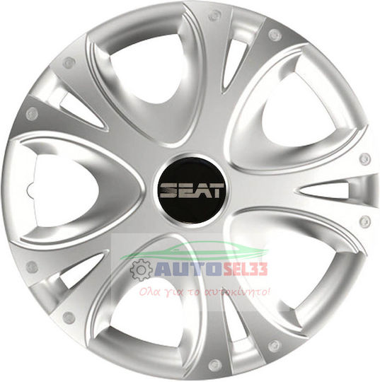 Versaco Set Capace De Roți Auto Dynamic Compatibilitate Scaun 4 Bucăți 13 Argintii/Argintii