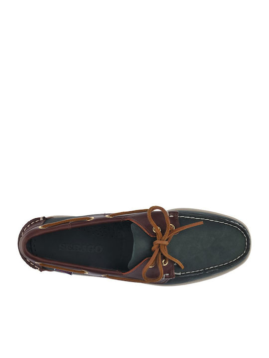 Leder Herren Mokassins in Blau Farbe