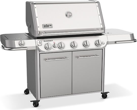 Weber Summit S Ψησταριά Υγραερίου Σχάρας 91x49εκ. με 5 Εστίες 27kW και Πλαϊνό Μάτι Υπερύθρων