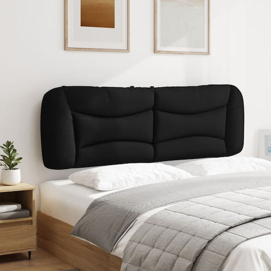 vidaXL LED Headboard Cushion Fabric Black 160x48cm
