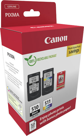 Canon Original Photo Value Pack with 1 InkJet Ink Cyan / Magenta / Yellow / Black (2970B017)