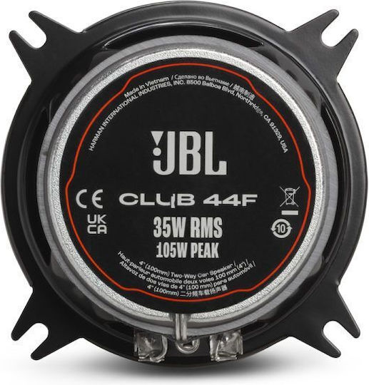 JBL Club 44f Σετ Ηχεία Αυτοκινήτου 4" με 105W RMS (2 Δρόμων)