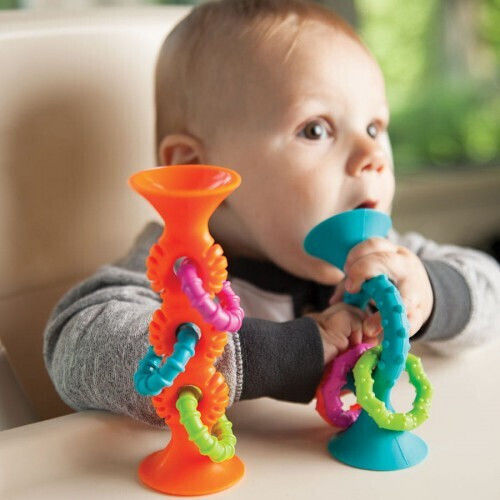 Fat Brain Toys Zornăitoare Ventuză pentru 6++ Luni