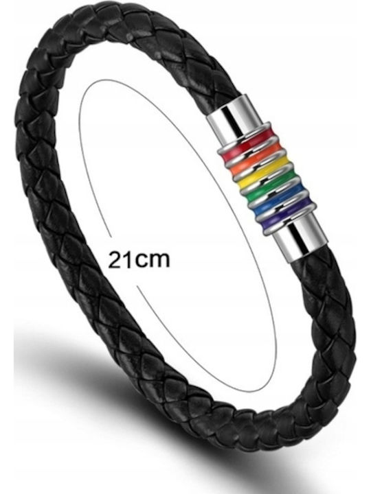 Кожена гривна Rainbow LGBT Bransolet Pl48h