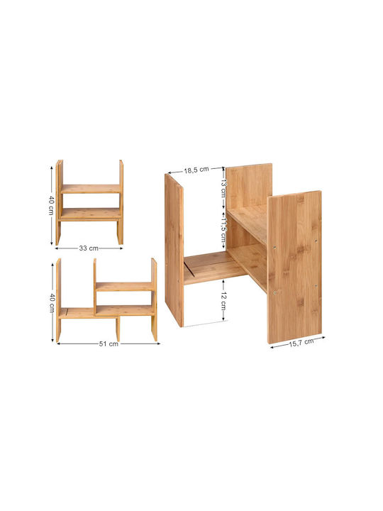 Songmics Tischständer aus Bambus 51x15,7x40cm Braun