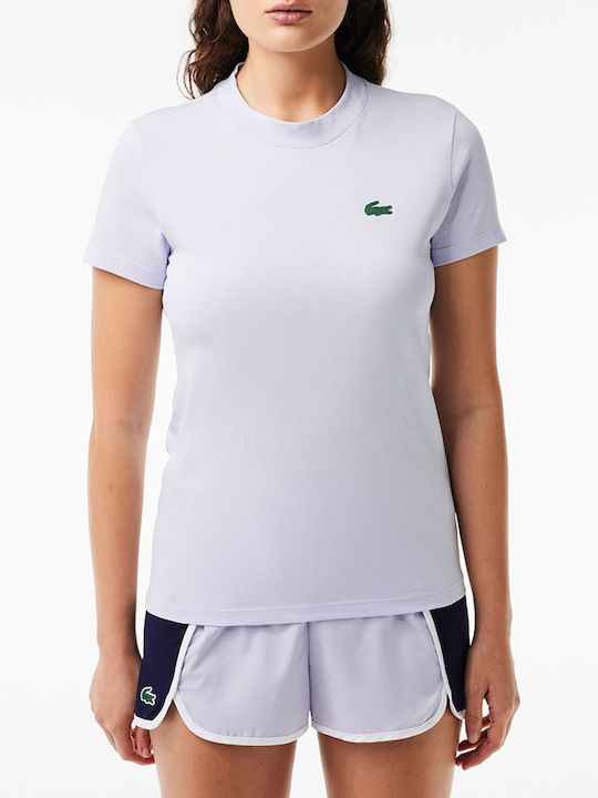 Lacoste Γυναικείο Αθλητικό T-shirt Γαλάζιο
