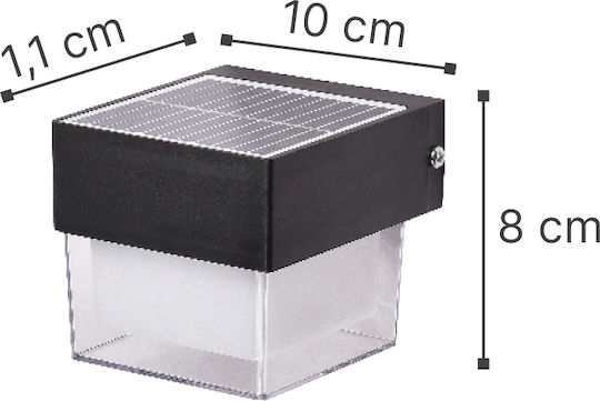Inlight Wandmontiert Solarleuchte 2W 180lm mit Warm zu kühlem Weiß Licht IP65 10cmx11cmx8cmcm