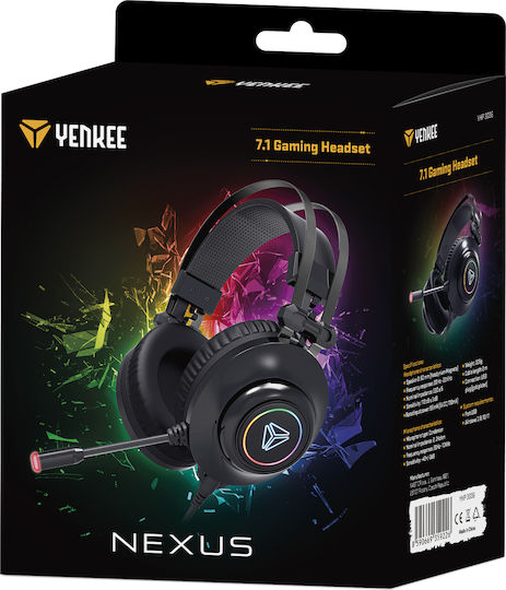 Yenkee YHP 3036 Over Ear Gaming Headset cu conexiune USB Negru