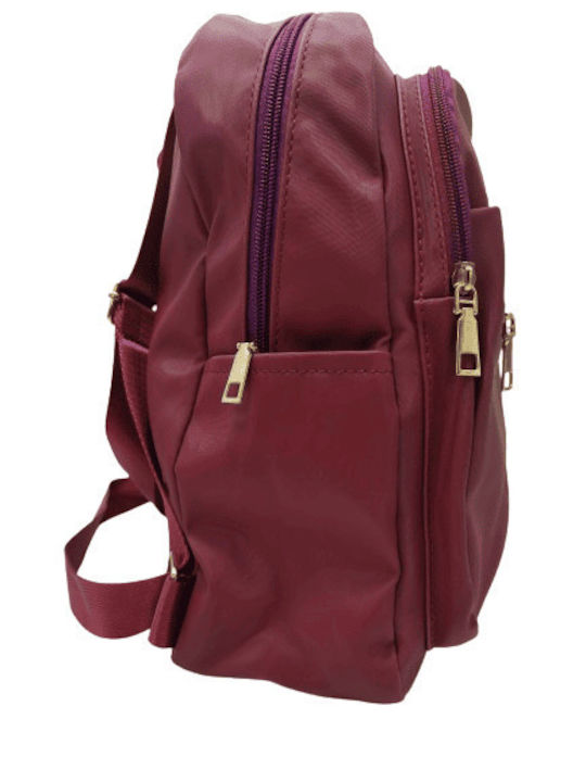 Co & Coo Fashion Damen Tasche Rucksack Burgundisch