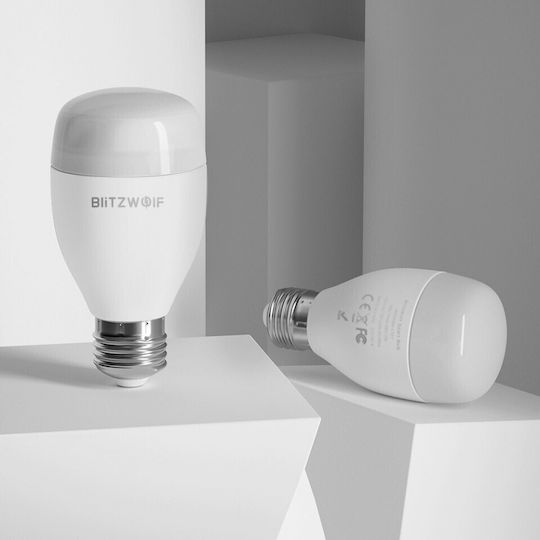 BlitzWolf Smart Lampe LED 9W für Fassung E27 RGB 850lm Dimmbar