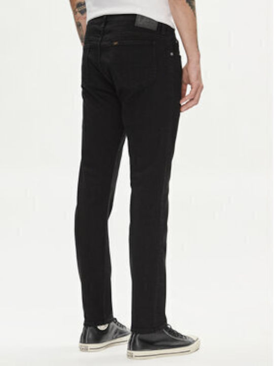 Rider Men's Elastic Jeans Pants with Slim Straight Fit Black
