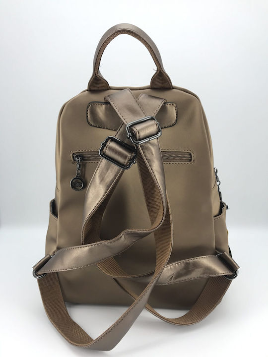 Mega Bag Γυναικείο Σακίδιο Πλάτης Με Δύο Θήκες Χάλκινο Mega Bag Γυναικείο Σακίδιο Πλάτης Με Δύο Θήκες Χάλκινο