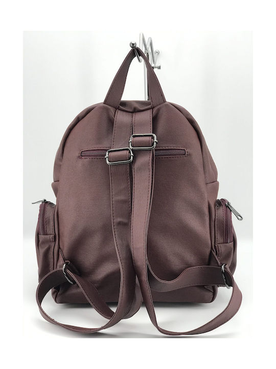 Mega Bag Women's Backpack with Two Compartments Bordeaux